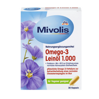 Mivolis Omega-3 Leinöl 1000 亞麻子油膠囊